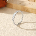 Moissanite Round Band