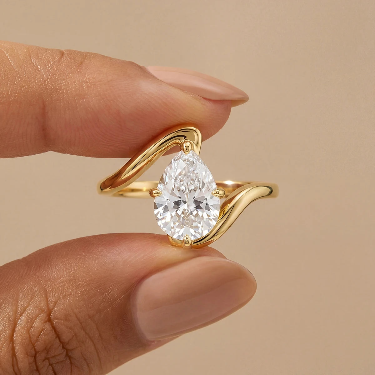 Zircon Halo Ring