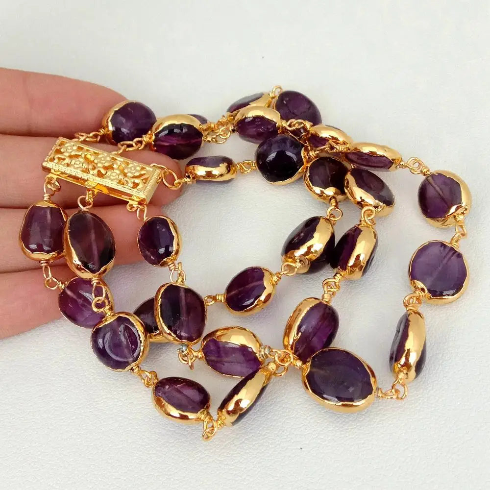 Amethyst Pave Bracelet