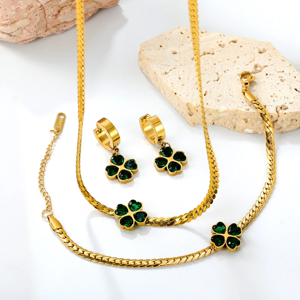 Emerald Clover Set