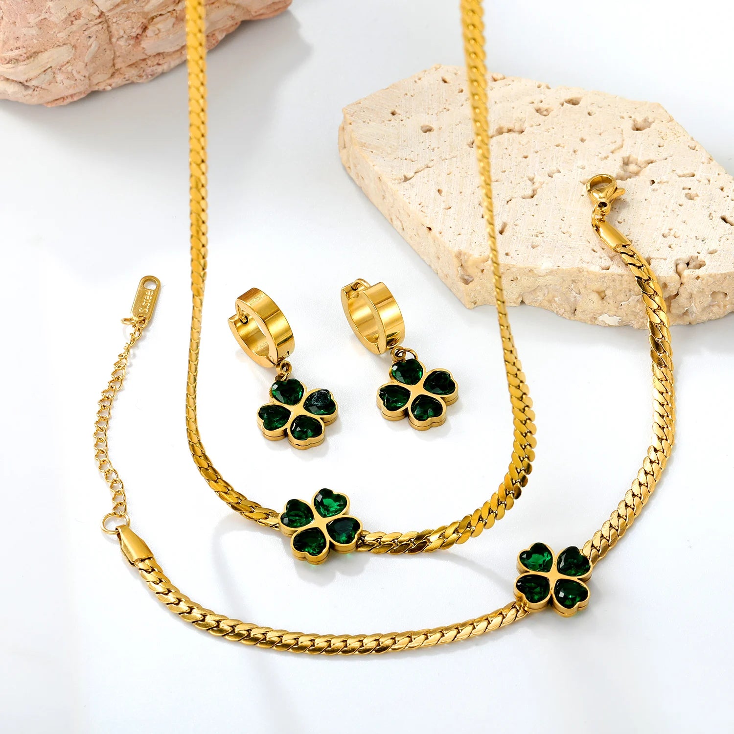 Emerald Clover Set