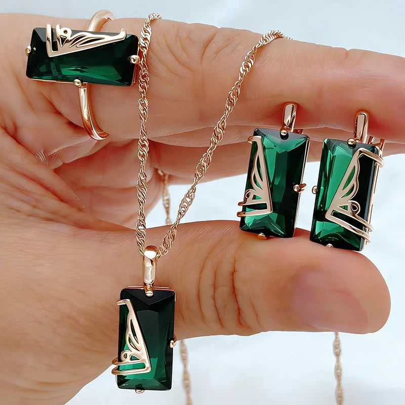 Emerald Geometric Set
