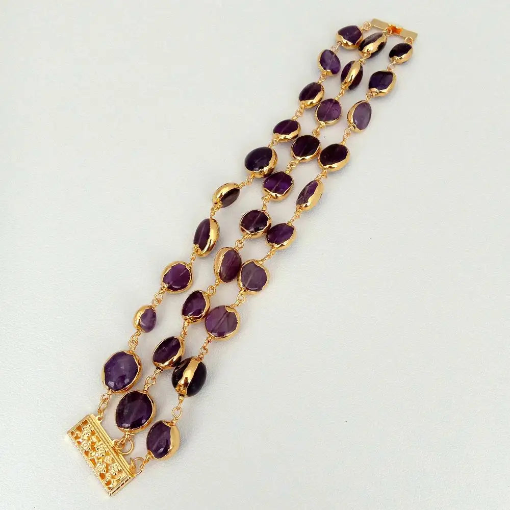 Amethyst Pave Bracelet