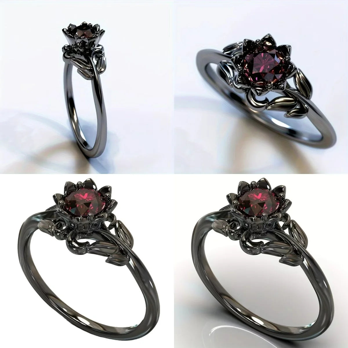 Noir Bloom Ring