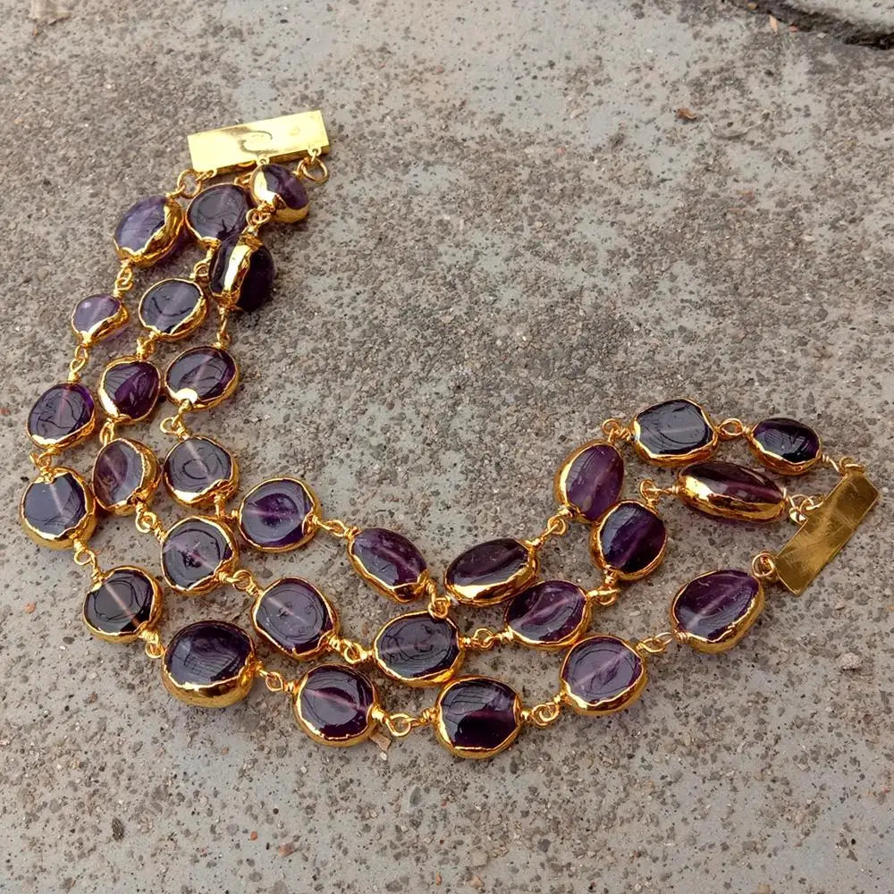 Amethyst Pave Bracelet