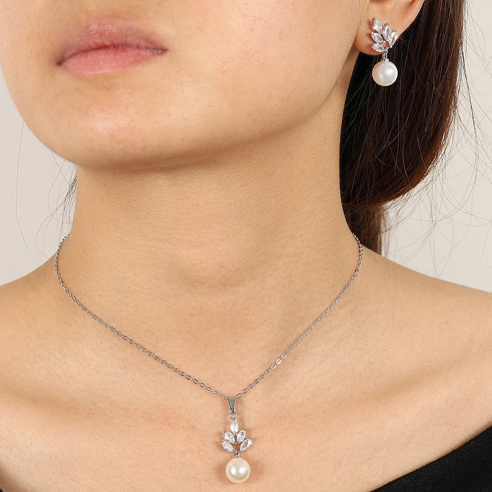 Zirconia Pearl Set