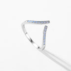 Opal Geometric Ring