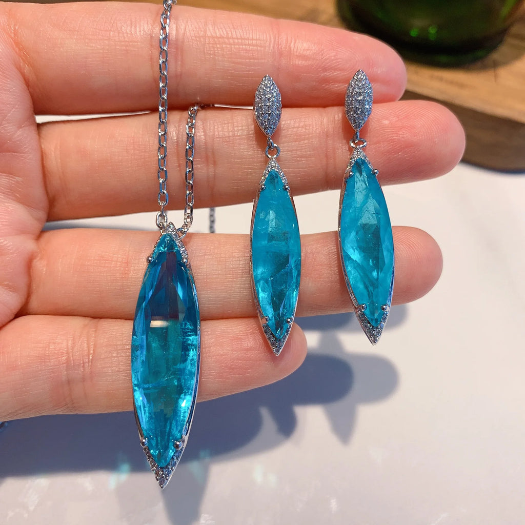 Paraiba Pendant Set