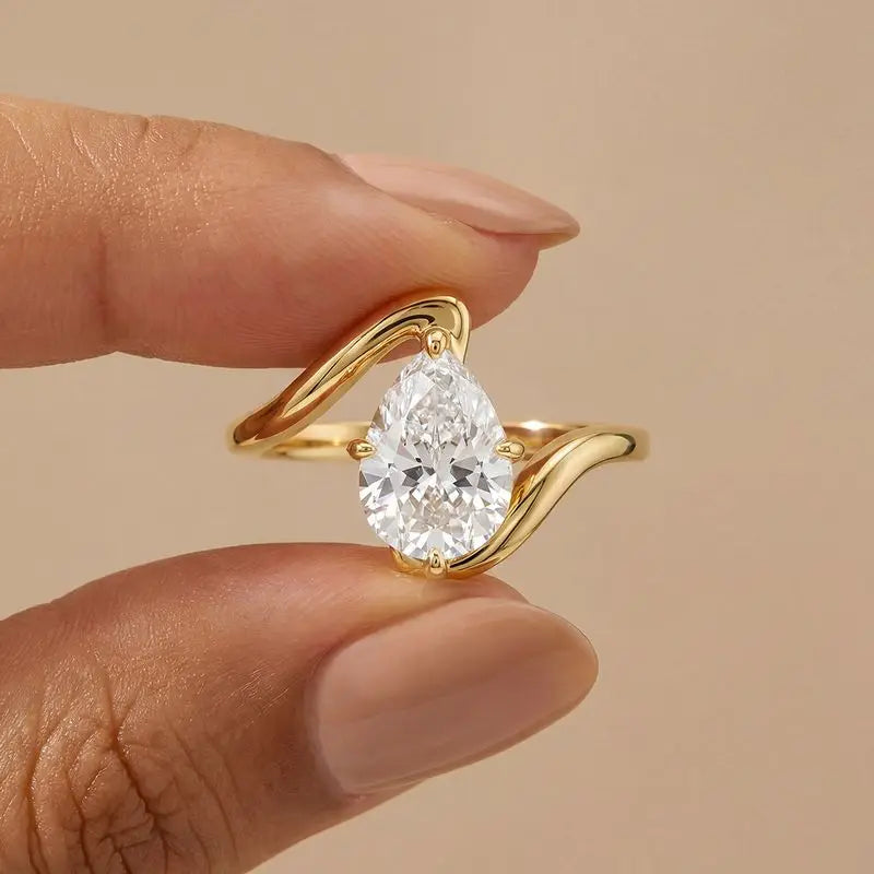 Zircon Halo Ring
