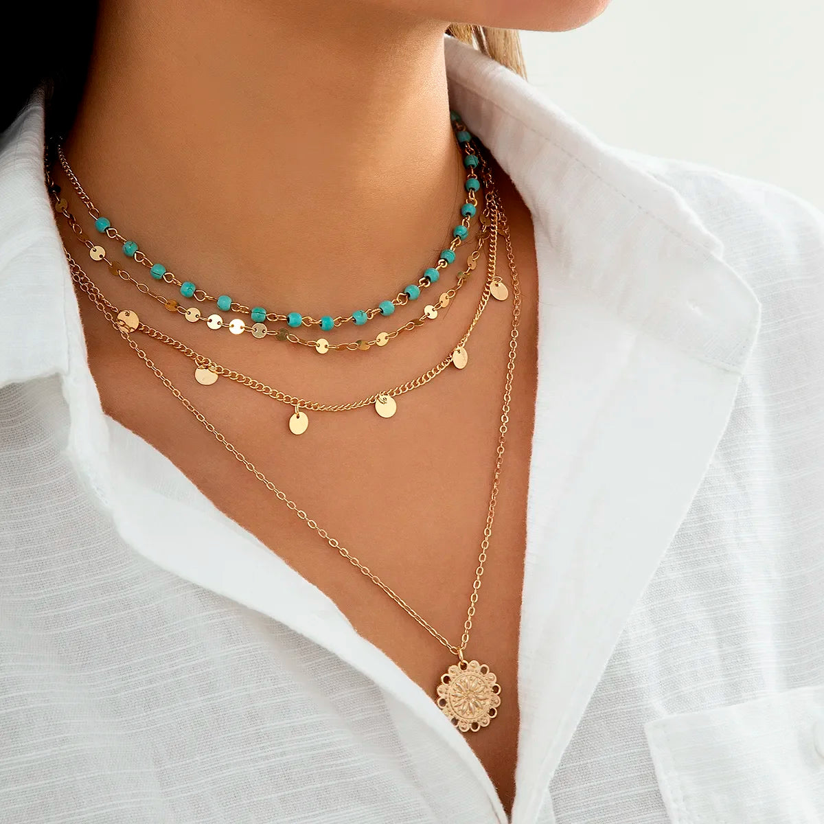 Boho Blossom Pendant Set