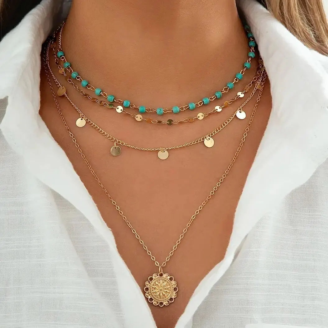 Boho Blossom Pendant Set