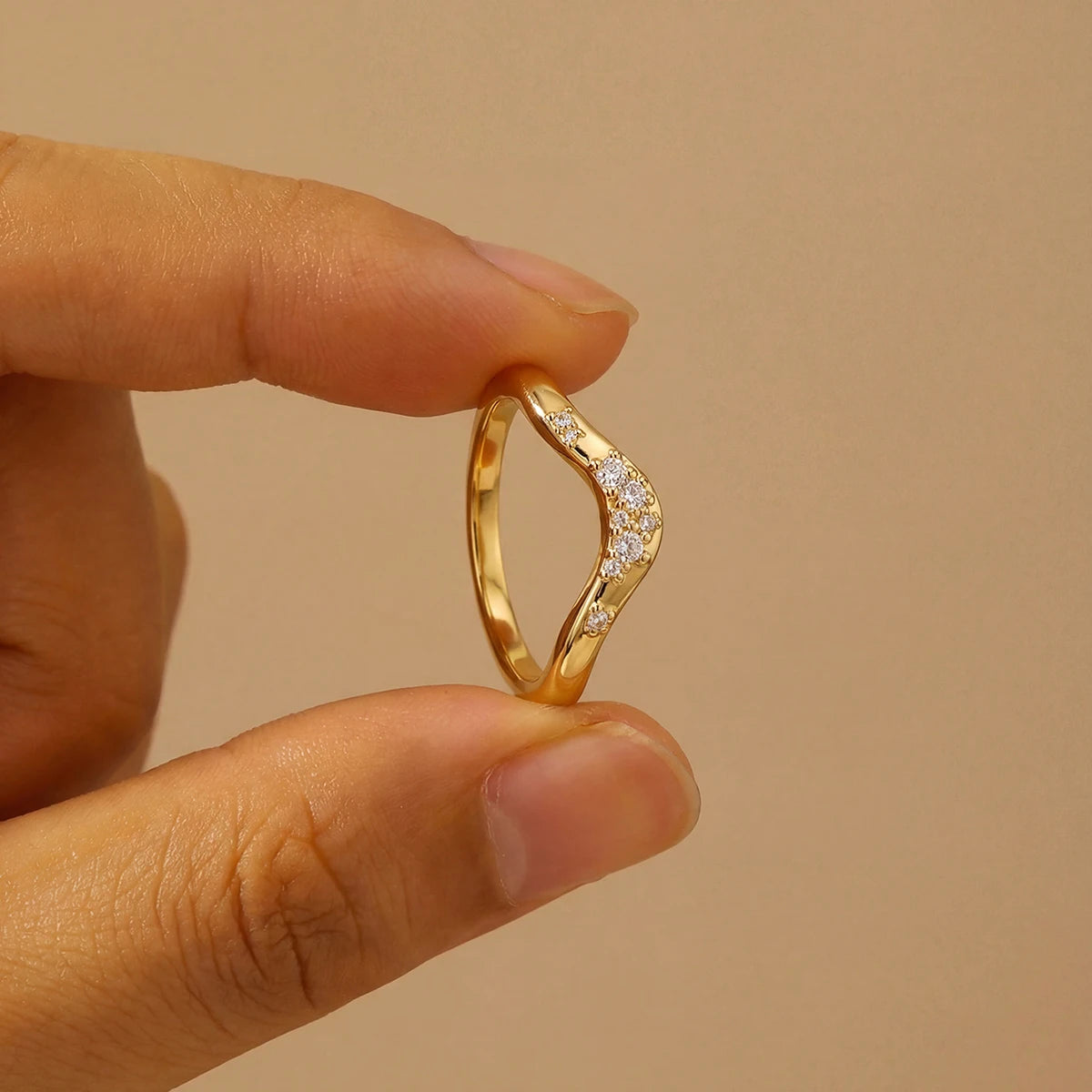Zircon Halo Ring