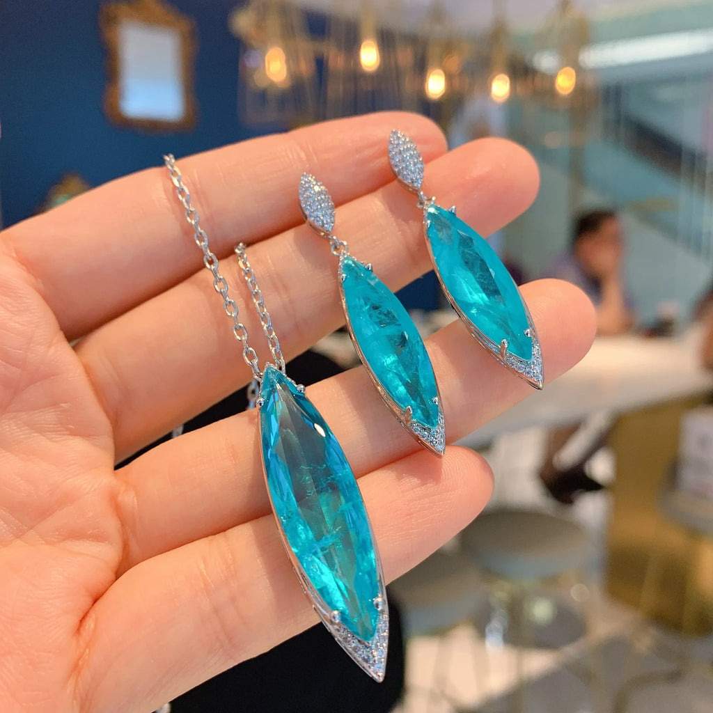 Paraiba Pendant Set