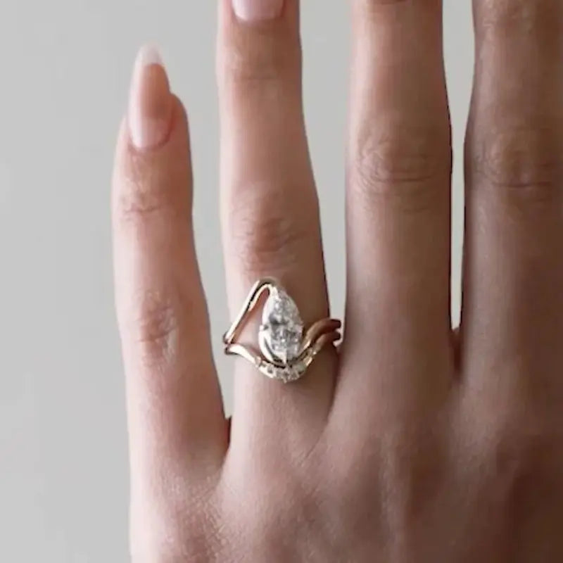 Zircon Halo Ring