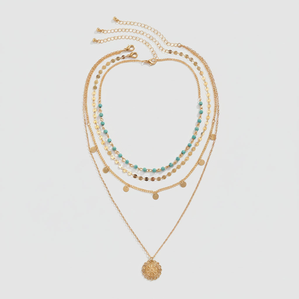 Boho Blossom Pendant Set
