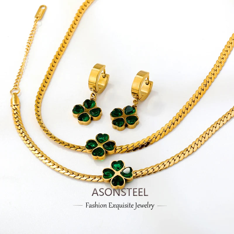 Emerald Clover Set