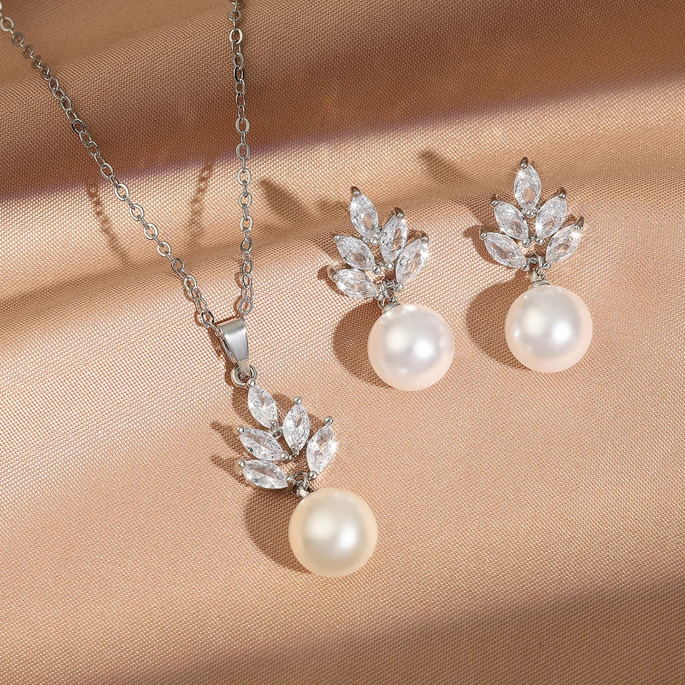 Zirconia Pearl Set