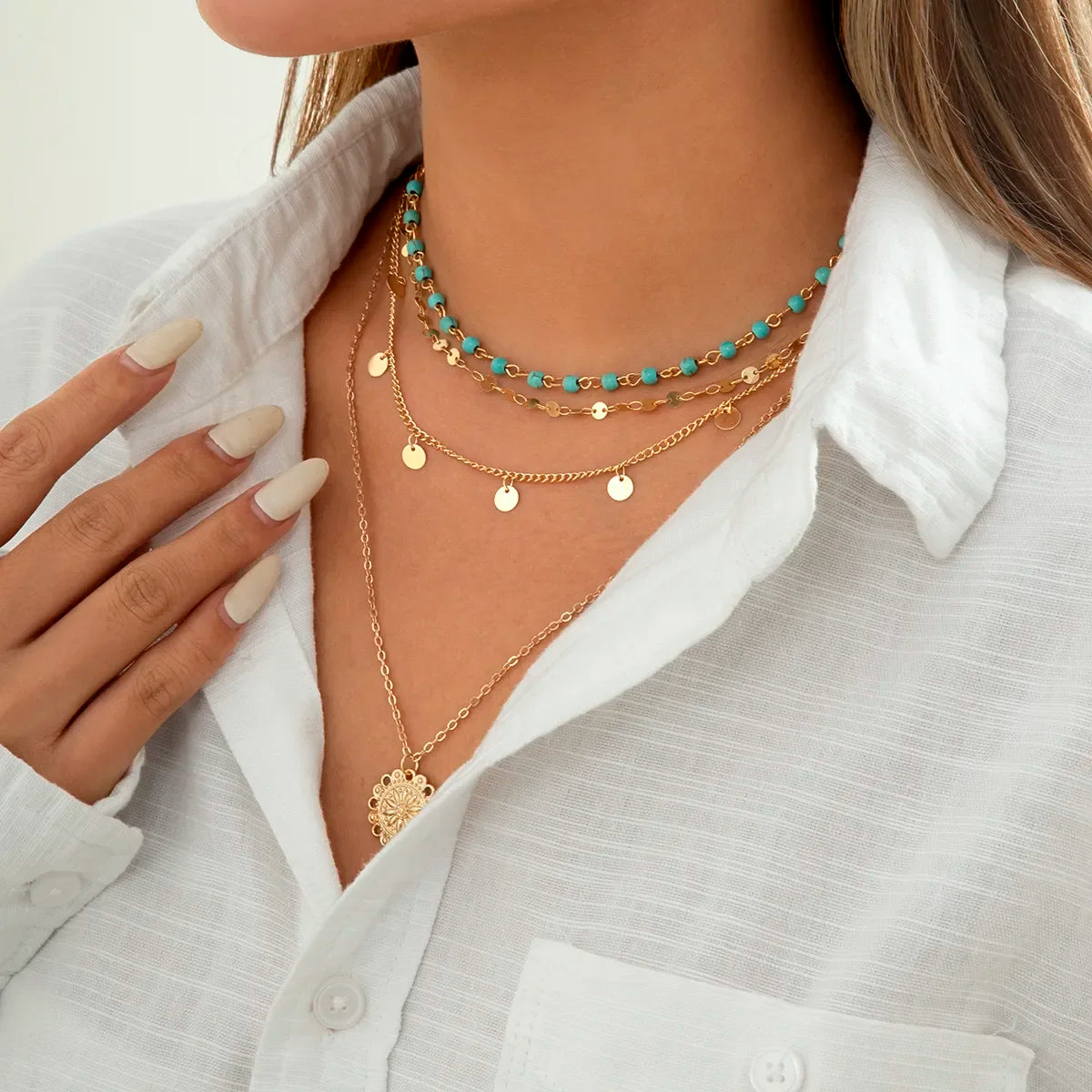 Boho Blossom Pendant Set