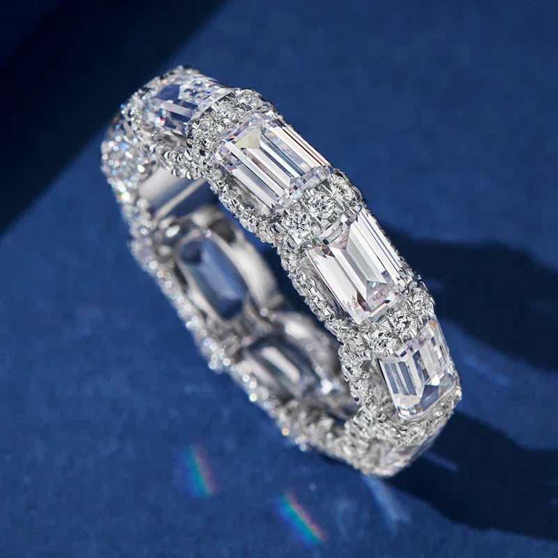 Huitan versatile style women’s ring with full-paved dazzling cubic zirconia stones for wedding and party luxury jewelry gift