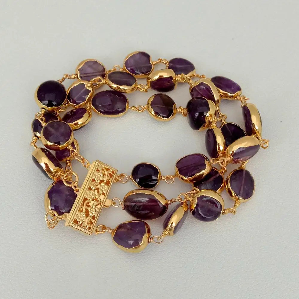 Amethyst Pave Bracelet