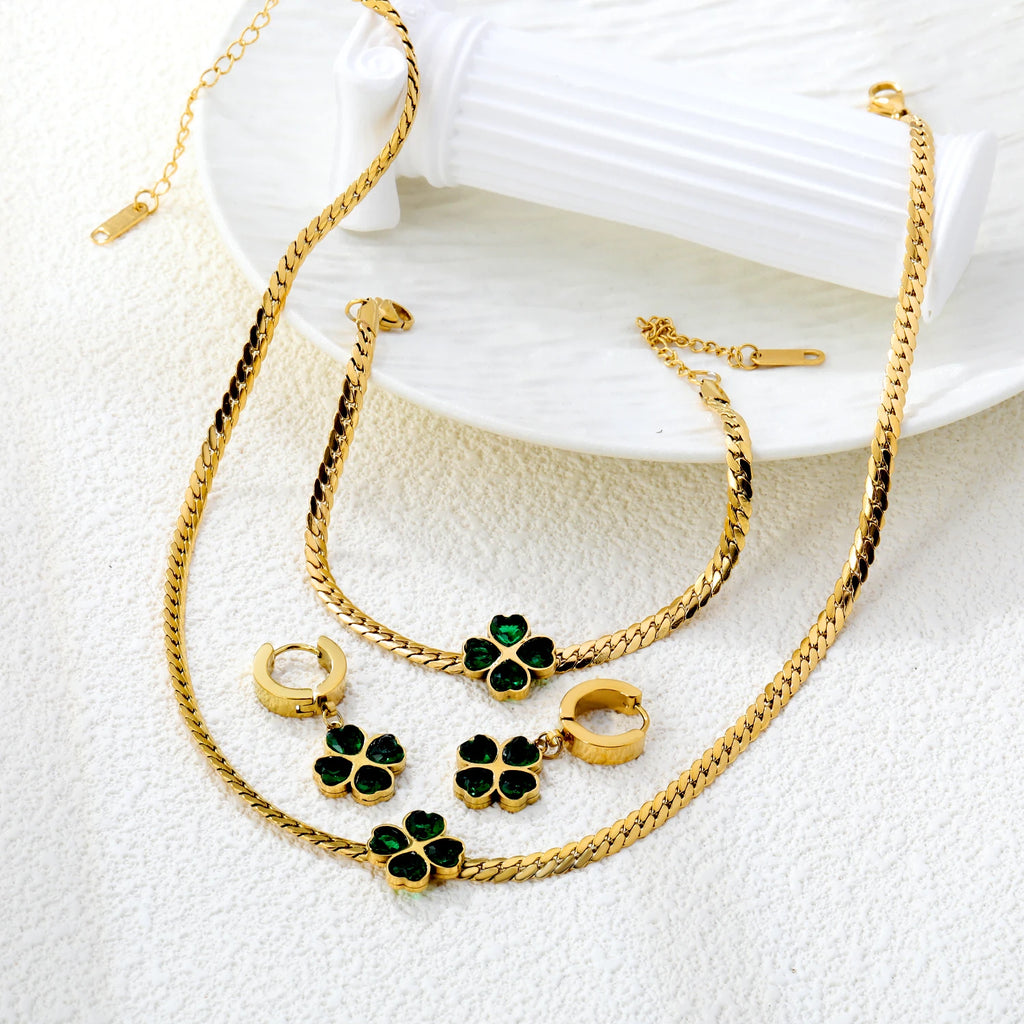 Emerald Clover Set