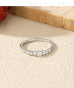 Moissanite Round Band